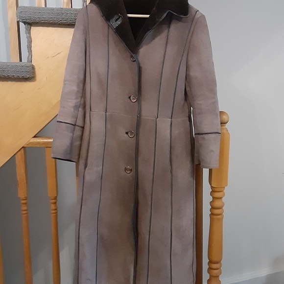 Vintage Brown Genuine Shearling  Sheepskin Coat Women's XS/S- Leather Attic - Picture 5 of 13